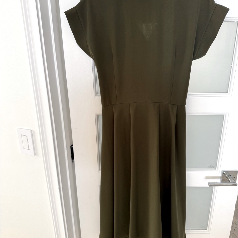 Olive Green Women's Dress - Picture 2 of 3